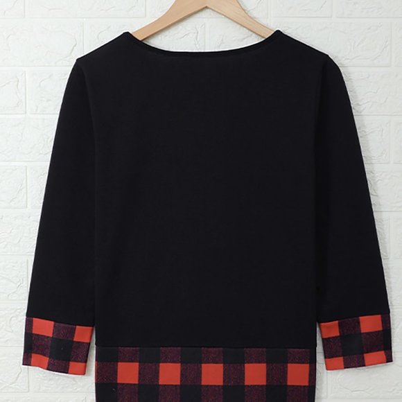 Christmas holiday Buffalo Check Merry Everything Happy Always Long Sleeve Shirt - Picture 9 of 13